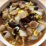 Tumis Jamur Shitake Bakso Sawi